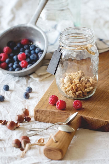 Granola con bayas