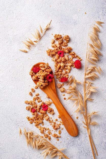 Foto granola caseira com frutos secos