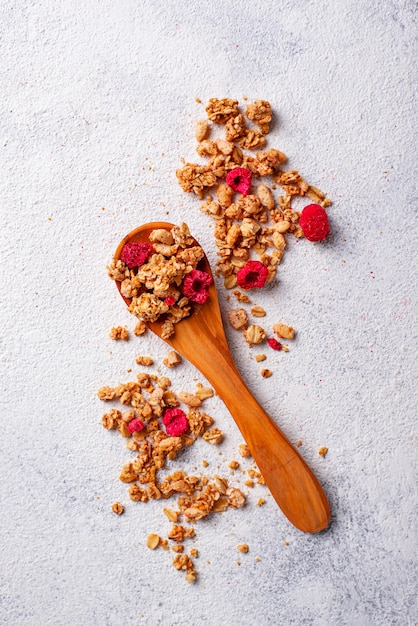 Granola casera con frutos secos