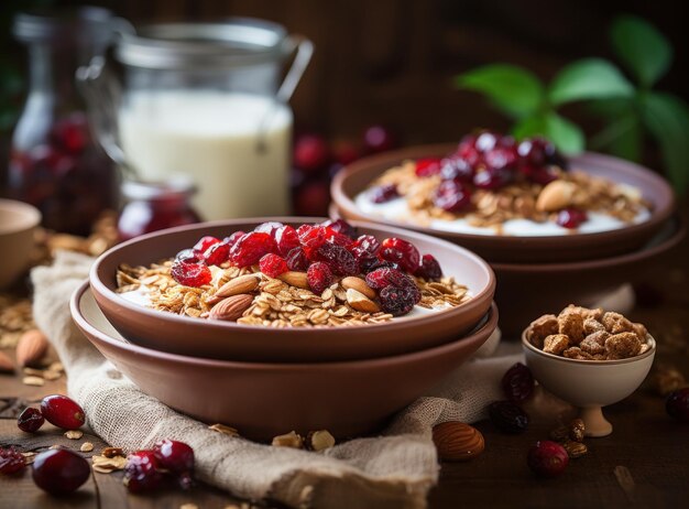 Granola com frutas