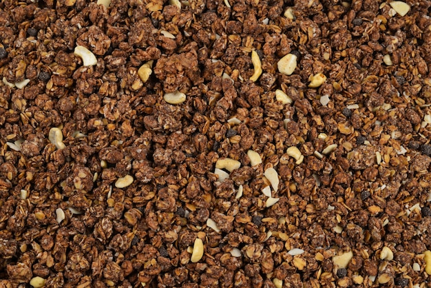 Granola de chocolate.