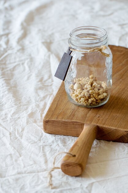 Granola en la jarra