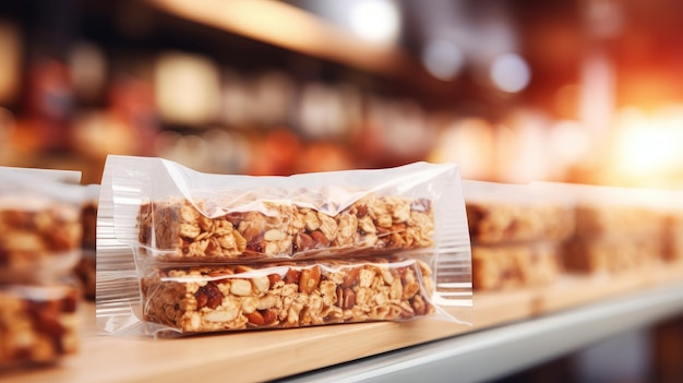 Granola-Riegel in einem Supermarkt