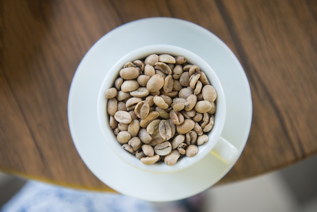 Granos de café para la decoración.