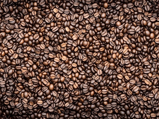 granos de café con espacio de copia en un fondo rústico oscuro ai generativo