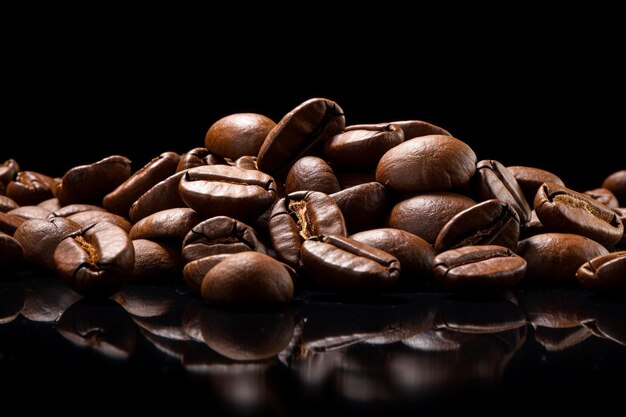 Granos de café de primera calidad sin fondo