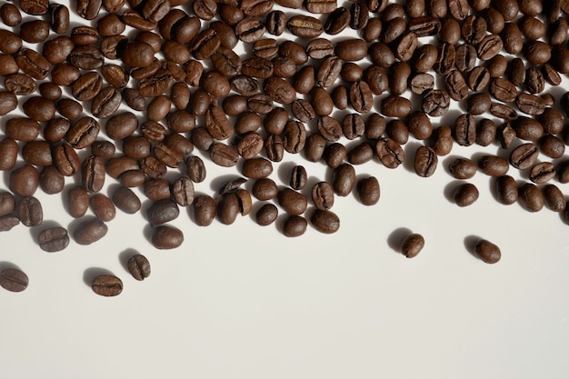 Foto granos de cafe tostado cafe arábica antecedentes
