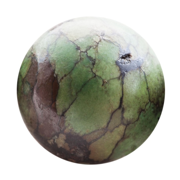 Foto grânulo de pedra preciosa turquesa natural isolada