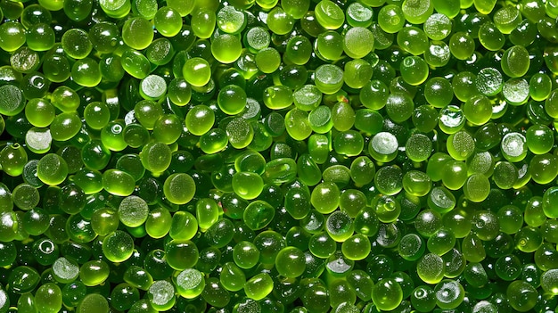 Grânulos de plástico verdes Background Closeup Granulos de plástico polímero contas de plástico resina polímero