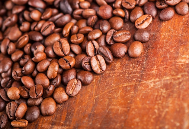 Grãos de café Closeup de grãos de café com foco