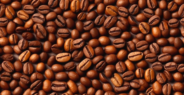 grãos de café dispostos