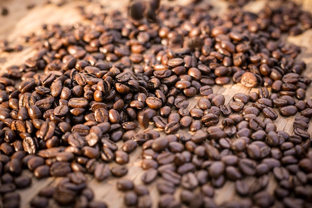 grãos de café torrados, pode ser usado como pano de fundo