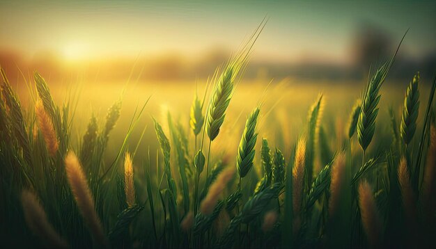 Grãos de primavera O conceito de agricultura alimentação saudável alimentos orgânicos Generative AI