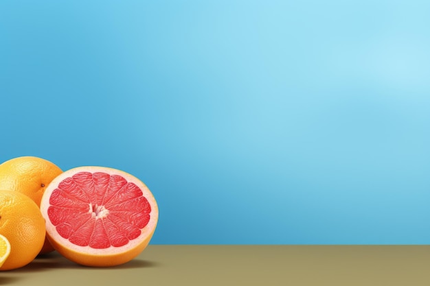 Grapefruit blaues Banner Erzeugen Sie Ai