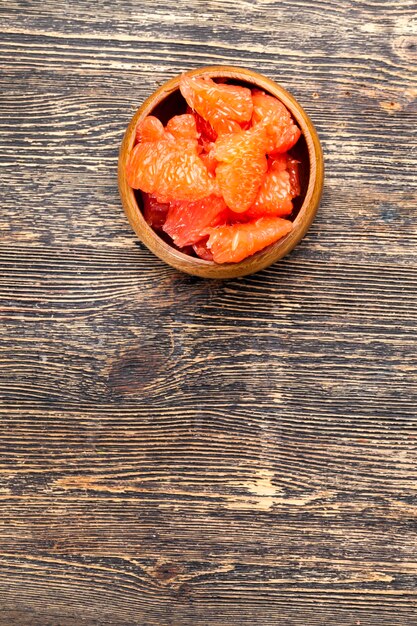 Foto grapefruit cítrica suculenta pronta para comer