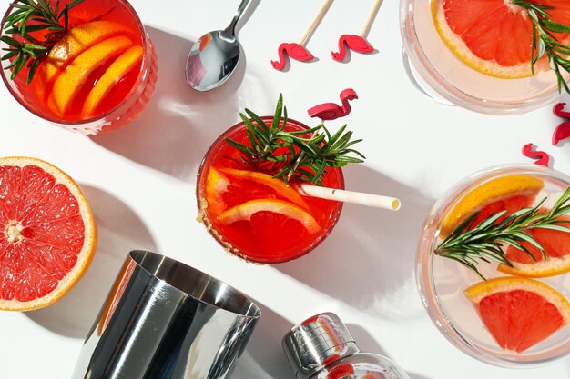 Grapefruit-Cocktail-Alkohol oder alkoholfreies Getränk für die Party