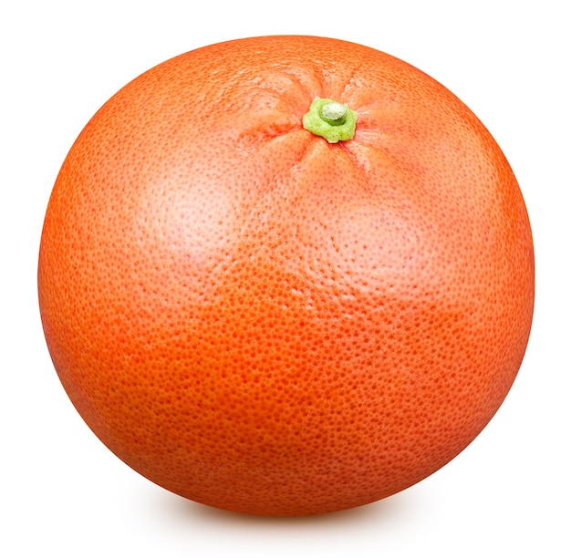 Grapefruit isoliert auf weißem Hintergrund Grapefruit-Zitrusfrüchte-Beschneidungspfad Grapefruit-Makro-Studiofoto