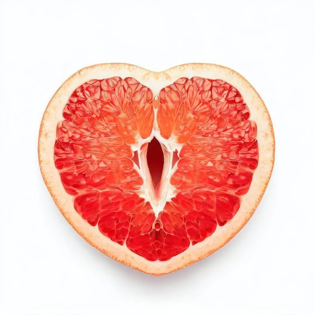 Grapefruit Love A HeartShaped Delight Generative KI