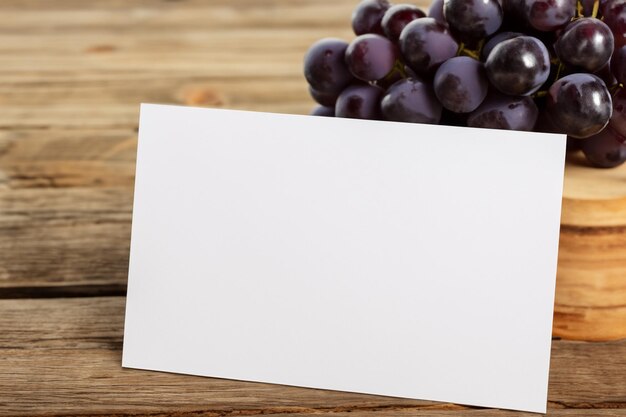 Foto grapes of design mockup de papel branco aumentado pelo juicy allure de uvas frescas