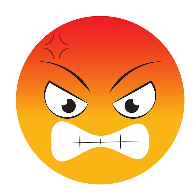 Graphische Bilder mit wütenden Emojis