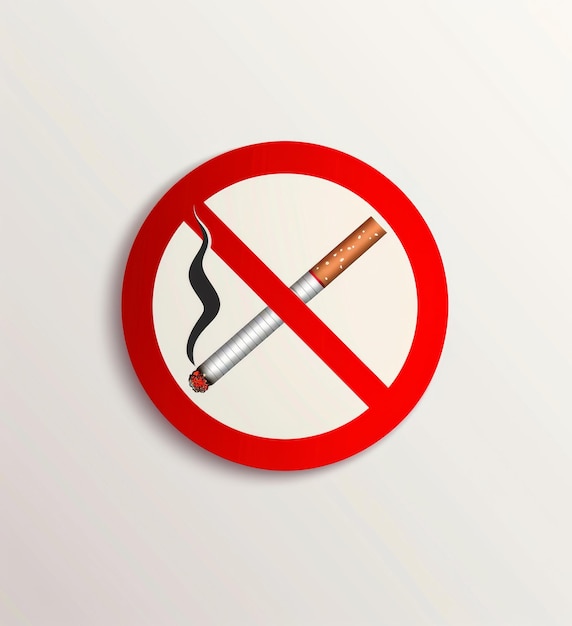 Graphisches No-Smoking-Symbol für das Tabakfreiheitsbewusstsein
