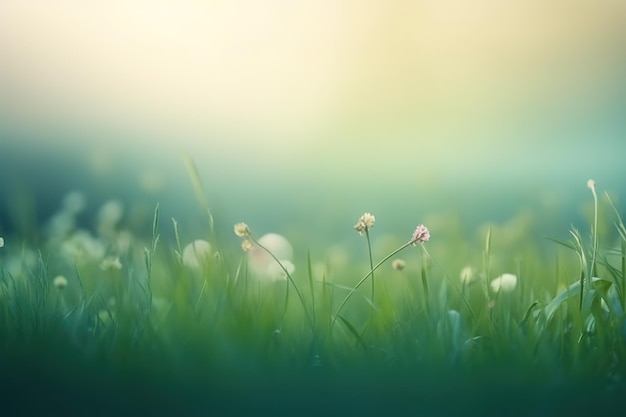 Grasblume im Weichzeichner und verschwommen mit Vintage-Stil als Hintergrund