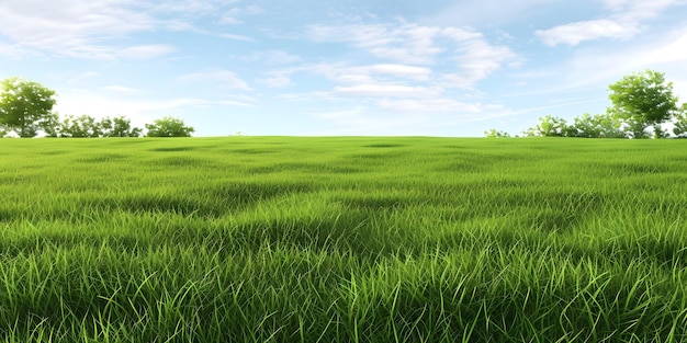 Grasfeld mit Bäumen im Hintergrund kostenloses Foto