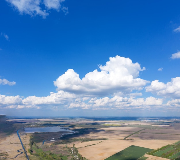 Grasfeld und perfekter Himmel