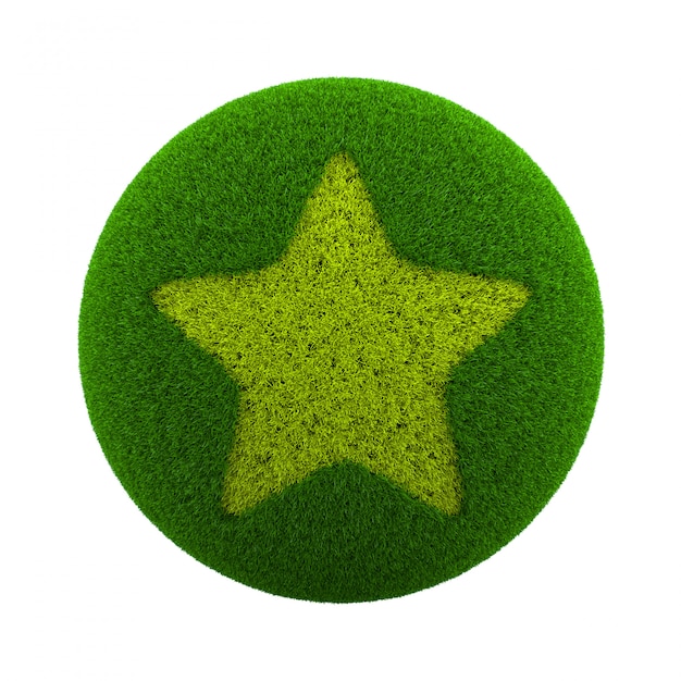 Grass Sphere Star Icon