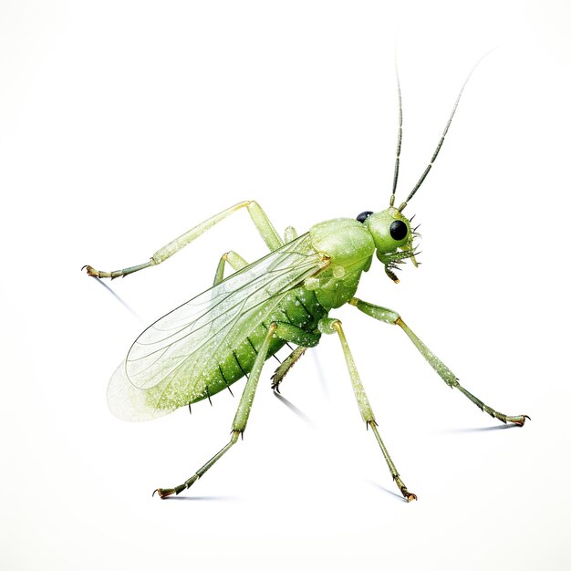 Grasshopper em imagem de fundo branco