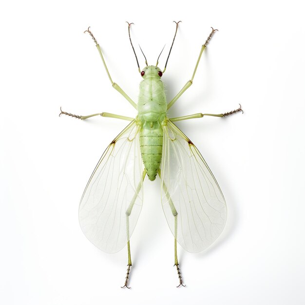 Grasshopper em imagem de fundo branco