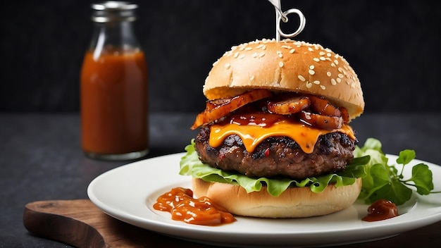 Gratis Foto ausgezeichneter Fleischburger mit vielen verschiedenen Teilen isoliert auf weißem Hintergrund köstlich.