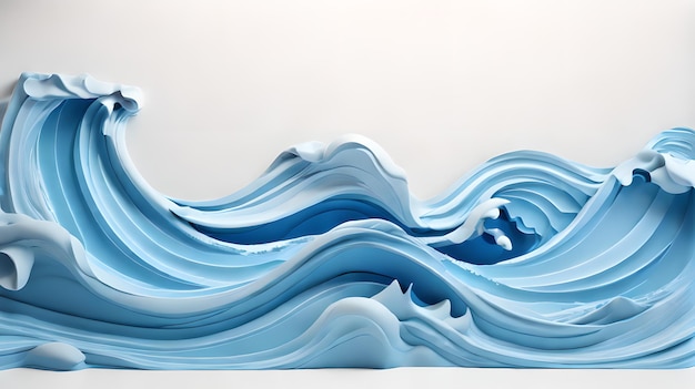 Graue Farbe 3D Seewelle Wasser Landschaft Hintergrund Tapeten