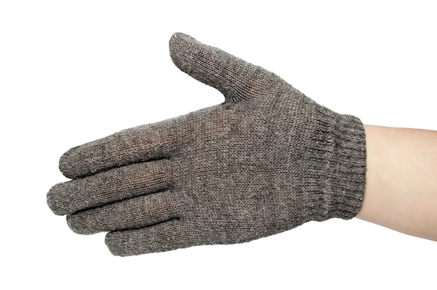 Graue Handschuhe isoliert