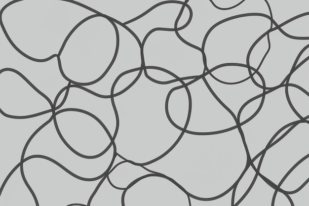 Graue Linienzeichnungen organischer Formen Hintergrund