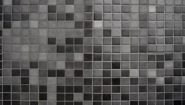 Foto graue und schwarze mosaikwandtextur und hintergrund