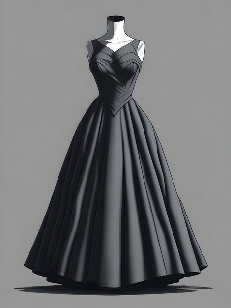 graue Vektorgrafik eines Kleides