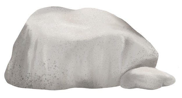 Grauer Fels-png-Aufkleber Natur-Illustration durchsichtiger Hintergrund
