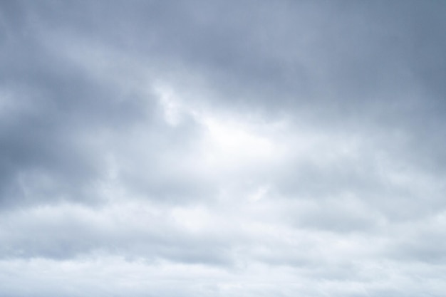 Grauer Himmel mit Wolken düsteres schlechtes Wetter