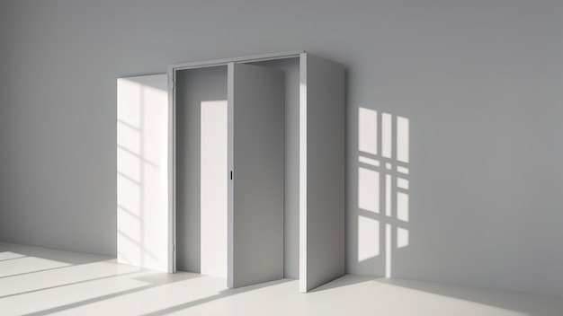 Grauer Hintergrund für Produktpräsentation mit Schatten und Licht von Fenstern