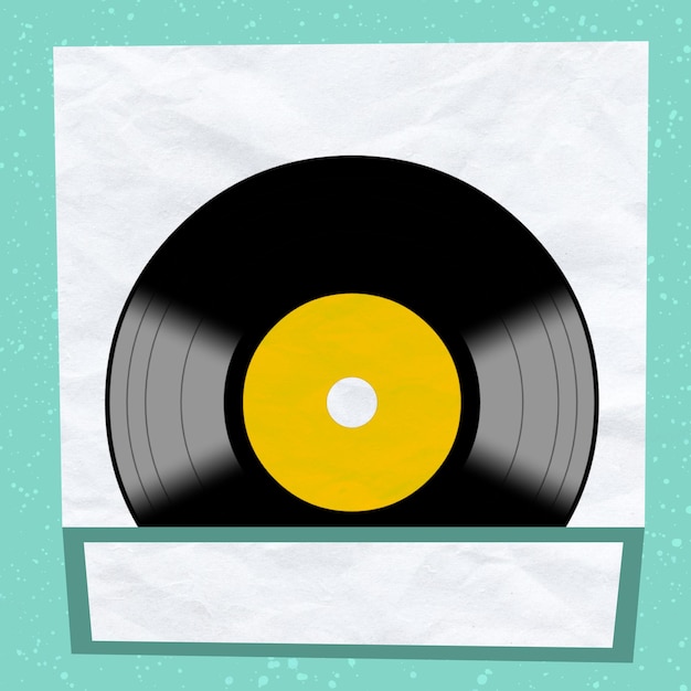 Gravação em vinil Design criativo Banner vertical Texturizado fundo Música de amor