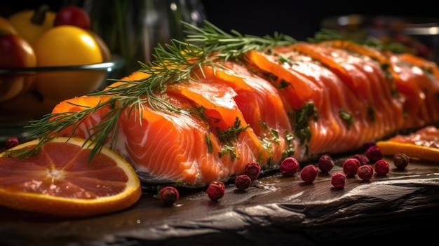 Gravlax o salmón gravado es un plato nórdico