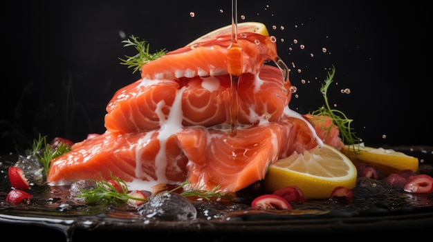 Gravlax oder Graved Lachs ist ein nordisches Gericht