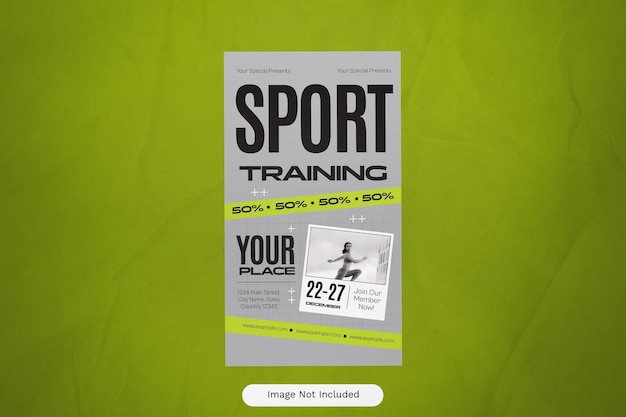 Gray Green Utilitarian Sport Training Social Media Story (Grau-grün Nutzungs-Sport-Training) ist eine Social-Media-Geschichte.