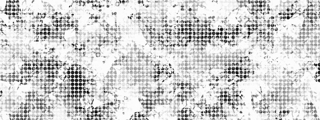 Grayscale Halftone Texture Long Banner