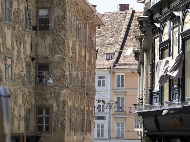 Graz Áustria telhados detalha telhas