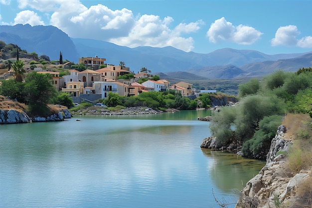 Foto grecia área de la aldea de creta