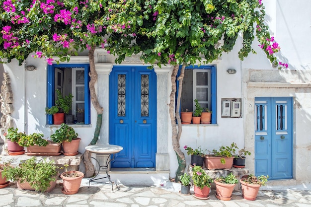 Grecia Tinos isla de arte arquitectura cicládica en el pueblo de Pyrgos