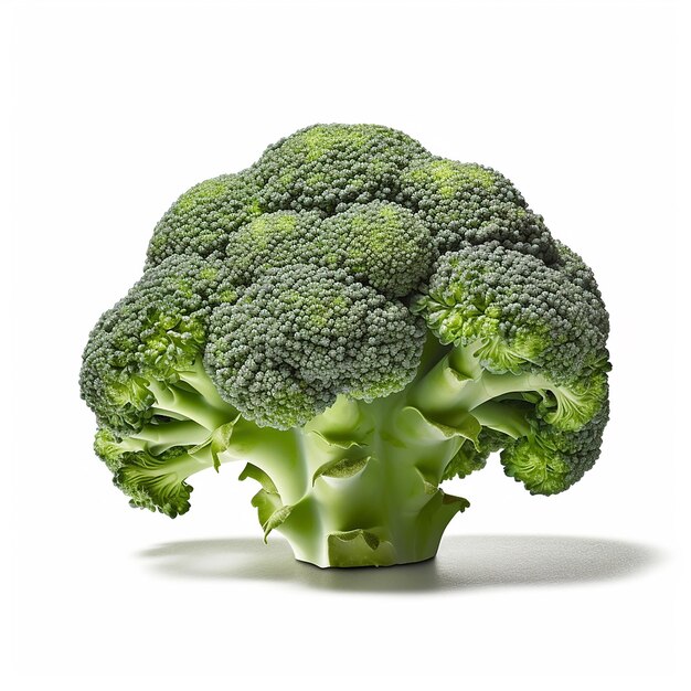 Foto green delight broccoli in front view isolation on white