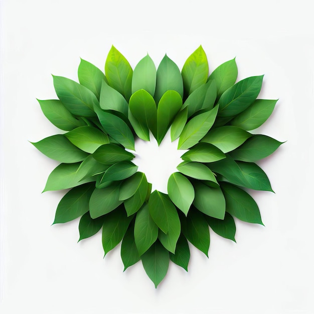 Green Enchantment Leaves Weaving Love's Design Generative AI (Grüne Zauberblätter, die das Design der Liebe weben)